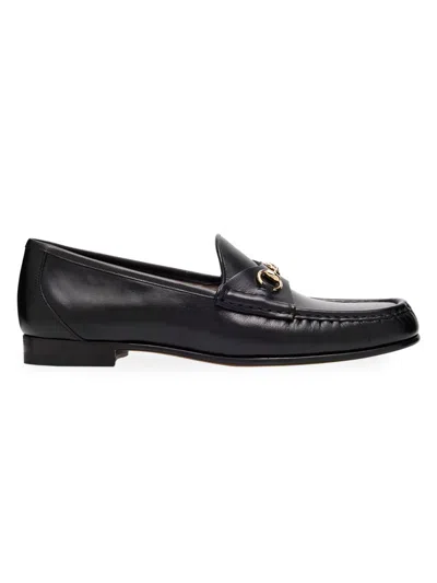 Gucci Horsebit 1953 Leather Loafers With Gold-tone Hardware In Black