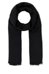 Gucci Black Cotton Blend Foulard In Black