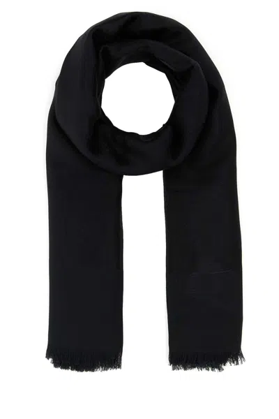 GUCCI GUCCI WOMEN BLACK COTTON BLEND FOULARD