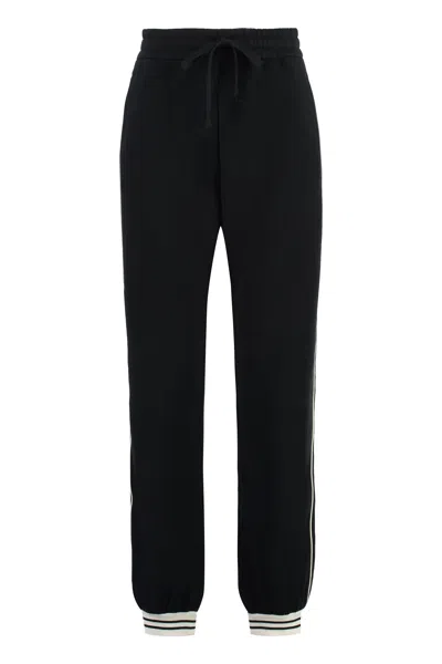 GUCCI WOMEN'S BLACK COTTON TRACK-PANTS FOR FW23