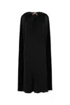 Gucci Black Acetate Blend Fabric Evening Dress In Black