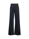 Gucci Women Salte Denim Wide-leg Jeans In Black