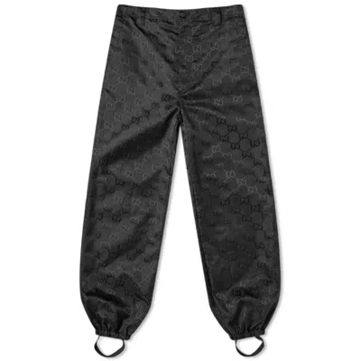 Pre-owned Gucci Women's Black Gg Eco Nylon Off The Grid Pant With Gaiter It 38 631111 1000