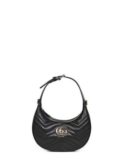 Gucci Women Black Gg Marmont Small Shoulder Bag In Multi