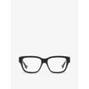 Gucci Womens Black Gg1428o Square-frame Acetate Glasses In Black