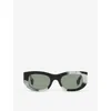 Gucci Womens Black Gg1627s Round-frame Acetate Sunglasses In Black