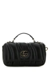 Gucci Milano Leather Handbag Top Handle In Black