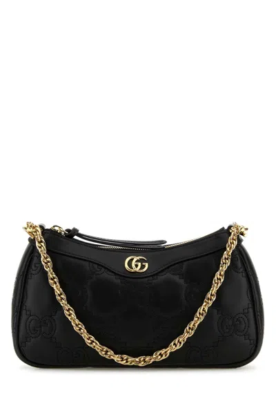 Gucci Women Black Leather Lion Gg Handbag