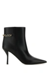 Gucci Leather Signoria Ankle Boots In Black