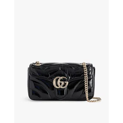 Gucci Womens Black Marmont Quilted Leather Shoulder Bag