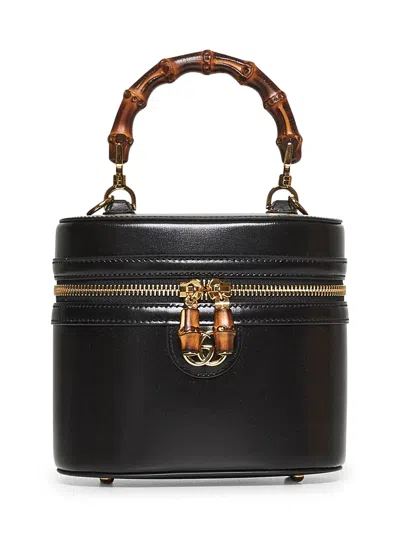 Gucci Women Black Mini Bamboo Shoulder Bag
