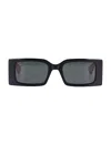 Gucci Oversized Rectangular Sunglasses In Black