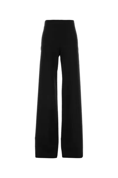 Gucci Women Black Stretch Wool Blend Wide-leg Pant
