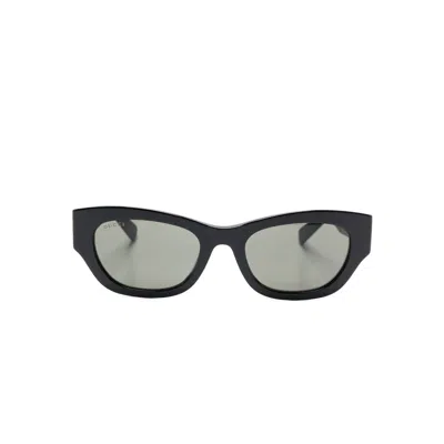 Gucci Women Black Tinted Grey Lenses Cat-eye Frame Gold-tone Double G Plaque These Glasses Come