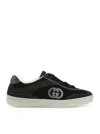 Gucci Women Black Velvet Sneakers In Black