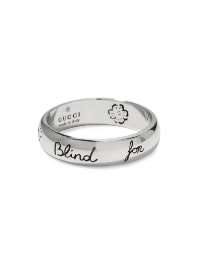 Gucci Women's Blind For Love Sterling Silver Band Ring