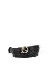 Gucci Womens Blondie Logo-buckle Leather Belt Black In Black