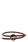 Gucci Double Band Bracelet Adjustable Fit In Burgundy