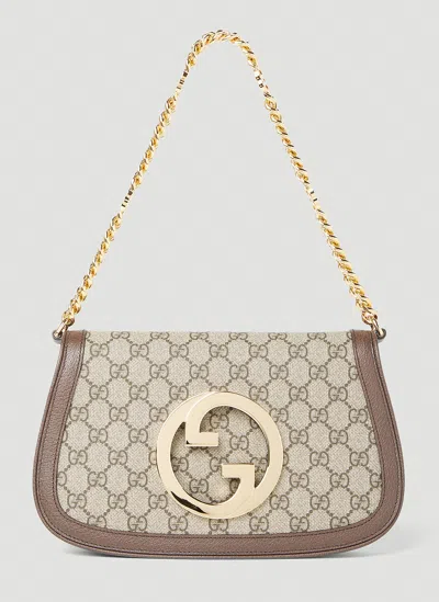 Gucci Women Blondie Chain Shoulder Bag In Brown