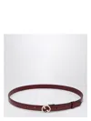 Gucci Blondie Rosso Ancora Leather Belt Women In Burgundy