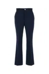 Gucci Pantalone In Cotone Blu Navy Donna In Blue