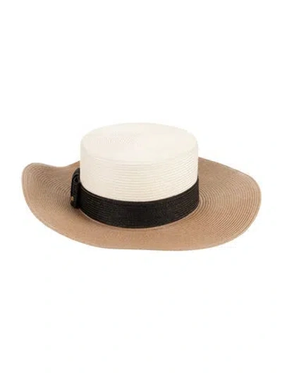 Pre-owned Gucci Women's Boater Hat In Neutral