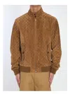 Gucci Bomber Suede Logo Gg All Over