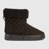 Gucci Women's Boot With Merino Wool Lining In Brown