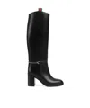 Gucci Buckled Strap High Knee Boots In Black
