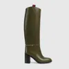 Gucci Women's Boot With Slim Horsebit In Green