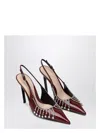 Gucci Crystal-embellished Patent-leather Slingback Pumps In Red
