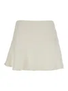 Gucci White Skirt With Hidden Side Closure In Wool Boucle Woman In White