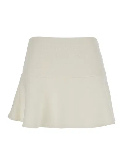 Gucci Women Boucle Mini Skirt In White