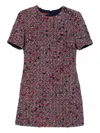 Gucci Textured Wool Dress Featuring Signature Buttons In Multi