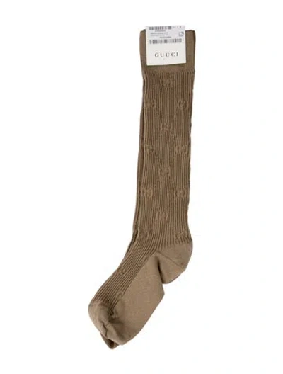 Pre-owned Gucci Women Brown Cotton  Socks  W/tags