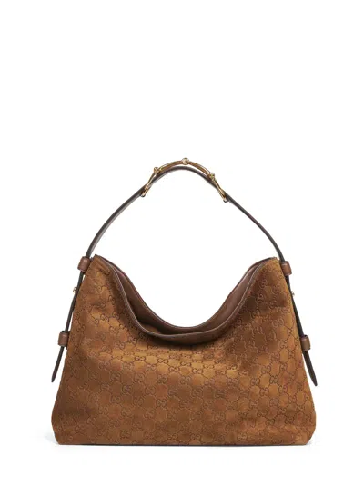 GUCCI GUCCI WOMEN BROWN GUCCI BEATRIX MEDIUM SHOPPING BAG<BR/>