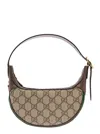 Gucci Women Brown Ophilia Mini Bag With Gg Motif All-over In Canvas And Leather Woman In Multi