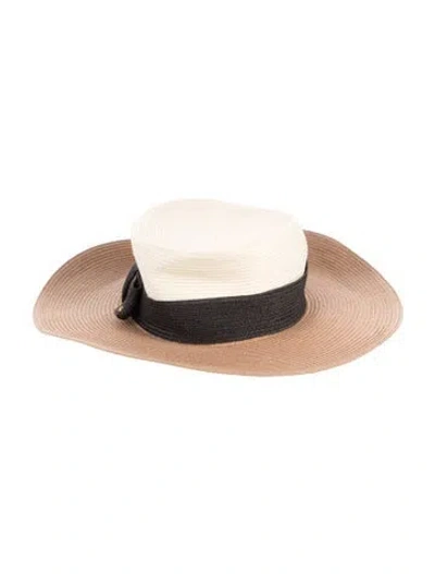 Pre-owned Gucci Women's Brown Straw  Panama Hat
