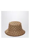 Gucci Bucket Hat In Denim Gg Beige Women
