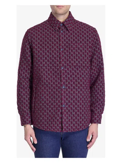 GUCCI WOMEN'S BURGUNDY BOUCLÃ£Â© PADDED SHIRT