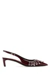 Gucci Women Burgundy Leather Pumps