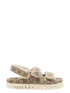 Gucci New Marmont Gg Leather-trimmed Sandals
