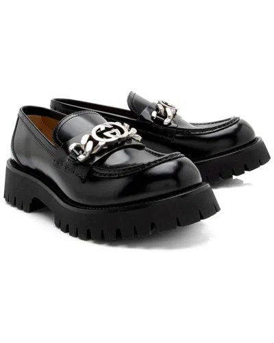 Pre-owned Gucci Women's Calfskin Interlocking G Chain Loafer (authentic Pre-loved)