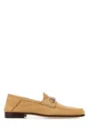 Gucci Women Camel Gigi In Pelle Scamosciata Nera In Brown