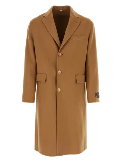 GUCCI WOMEN'S CAMEL WOOL BLEND COAT