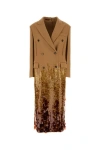 Gucci Brown Batavia Wool Coat With Embroidery In Brown