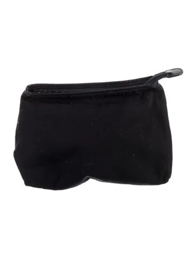 Pre-owned Gucci Women's Canvas Cosmetic Pouch In Black