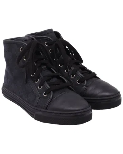 Pre-owned Gucci Women's Canvas Gg Monogram High-top Sneaker (authentic Pre-loved)