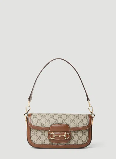 Gucci Women Canvas Gg Shoudler Bag In Brown