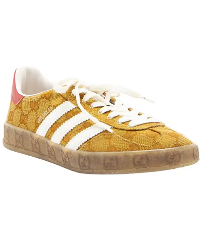 Gucci Women's Leather X Adidas Gg Supreme Gazelle Sneaker (authentic Pre-  Loved) In Black